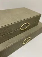 Kit Caixas Decorativas Couro Bubles em três cores - Foto 18