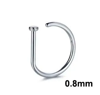 Argola Nariz AÇO CIRÚRGICO  0.80mm D RING ACO11