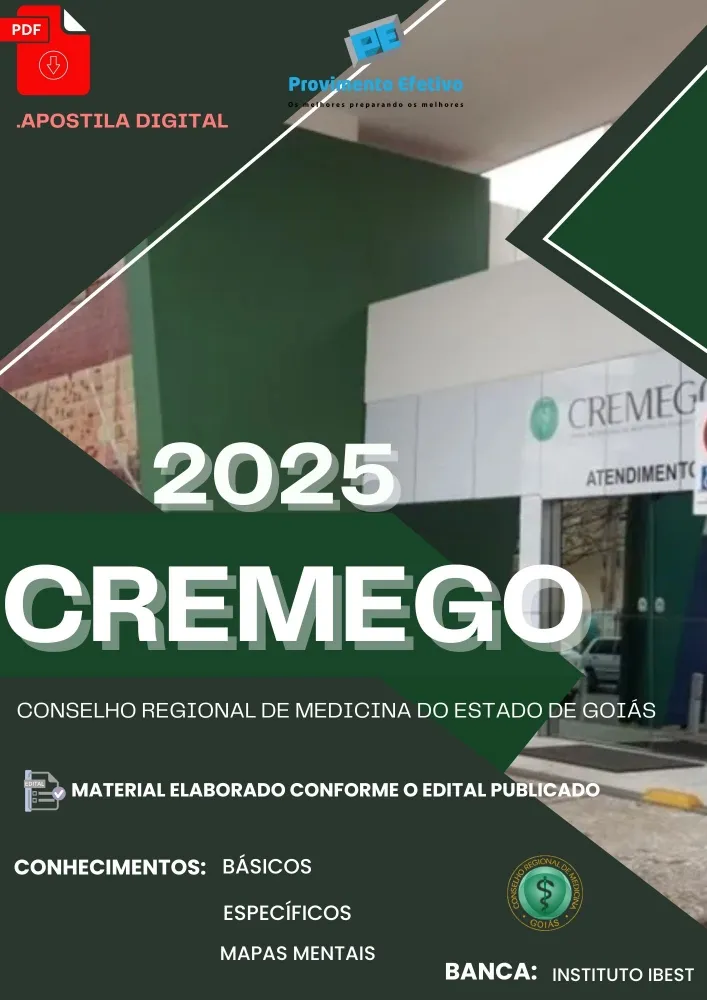 Apostila CREMEGO Jornalista 2025 Imagem