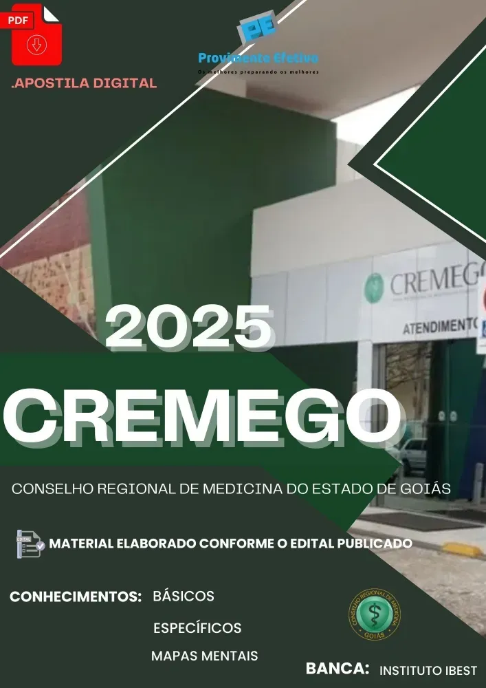 Apostila CREMEGO Contador 2025 Imagem