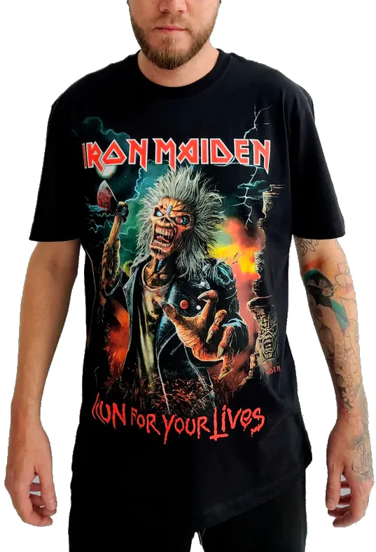 CAMISETA IRON MAIDEN RUN FOR YOUR LIVES WORLD TOUR 2026