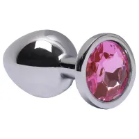 PLUG EM AÇO INOXIDÁVEL, CORES, EM FORMATO DE PEDRA - 7,0CM x 2,8CM DE DIÂMETRO TAMANHO P.                                      LIBYSEXSHOP - Foto 2