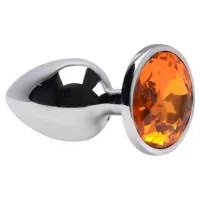 PLUG EM AÇO INOXIDÁVEL, CORES, EM FORMATO DE PEDRA - 7,0CM x 2,8CM DE DIÂMETRO TAMANHO P.                                      LIBYSEXSHOP - Foto 6