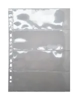 Folha de 4 Espaços p/ Cédulas - Material: Acetato