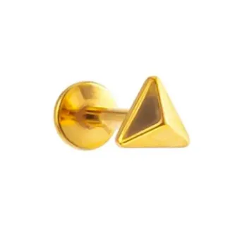 Labret em Titânio PVD DOURADO PIRÂMIDE 1.2mm TIT21