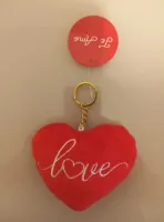 Chaveiro em pelúcia de coração  Love - Unidade - Foto 2