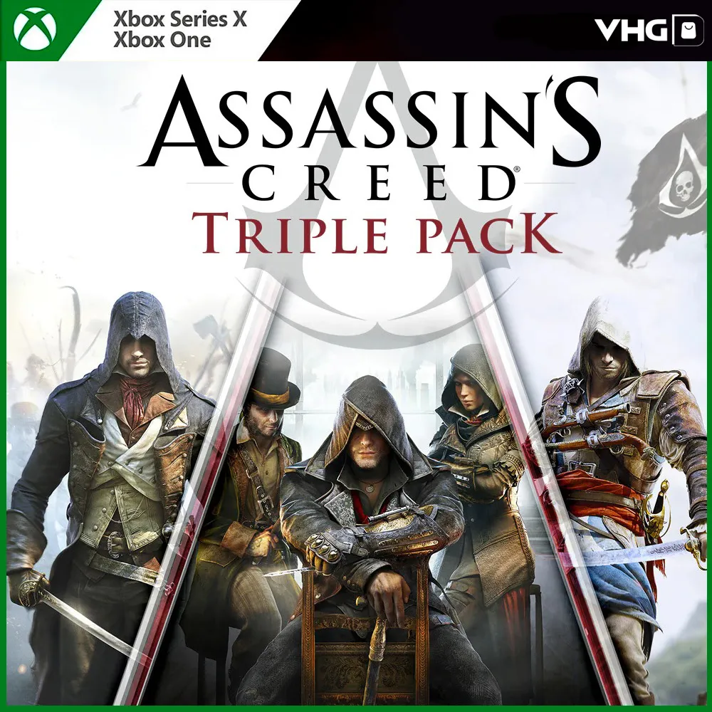 Pack triplo Assassin's Creed: Black Flag, Unity, Syndicate Imagem