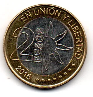 Argentina - 2016 - 2 Pesos - Mbc/Sob