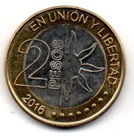 Argentina - 2016 - 2 Pesos - Mbc/Sob