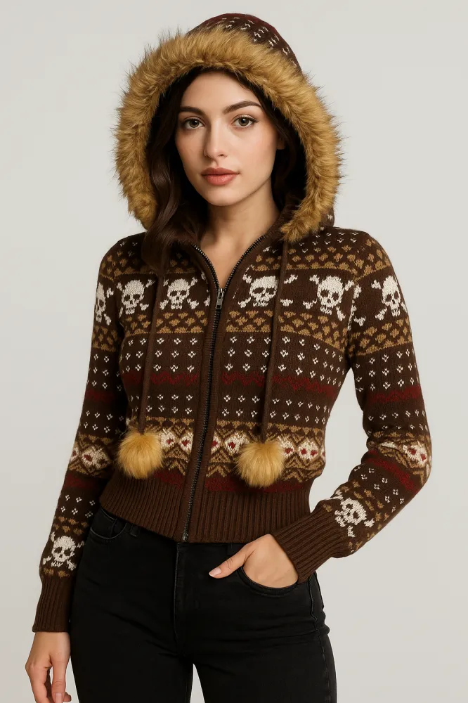 CARDIGAN SUGAR SKULL