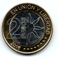 Argentina - 2016 - 2 Pesos - Sob/Fc