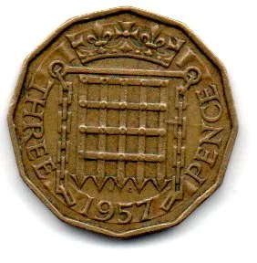 Reino Unido - 1957 - 3 Pence