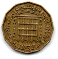 Reino Unido - 1957 - 3 Pence