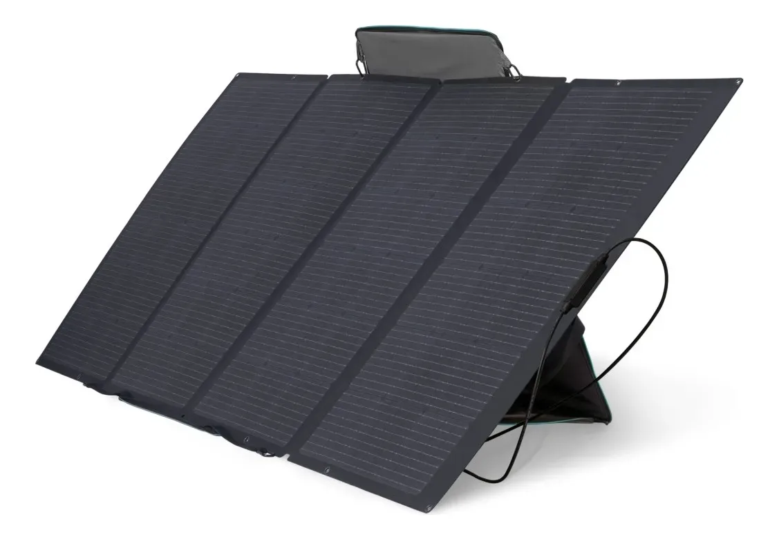 Painel Solar Portatíl Placa Ecoflow 400w Carregador Cor Preto Imagem