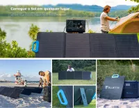  Painel Solar Portátil E Dobrável Bluetti 500w - Foto 5