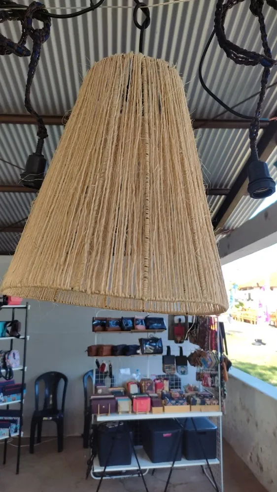 Pendente Natural Sisal Varanda Área Cozinha Bancada