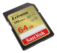 Cartão de Memória Sandisk SD 64GB 180mb/s Extreme SDXC UHS - V30 4K - Foto 3
