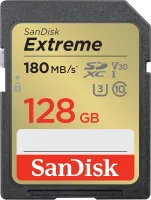 Cartão de Memória  Sandisk SD 128GB 180mb/s Extreme  SDXC UHS - V30 4K