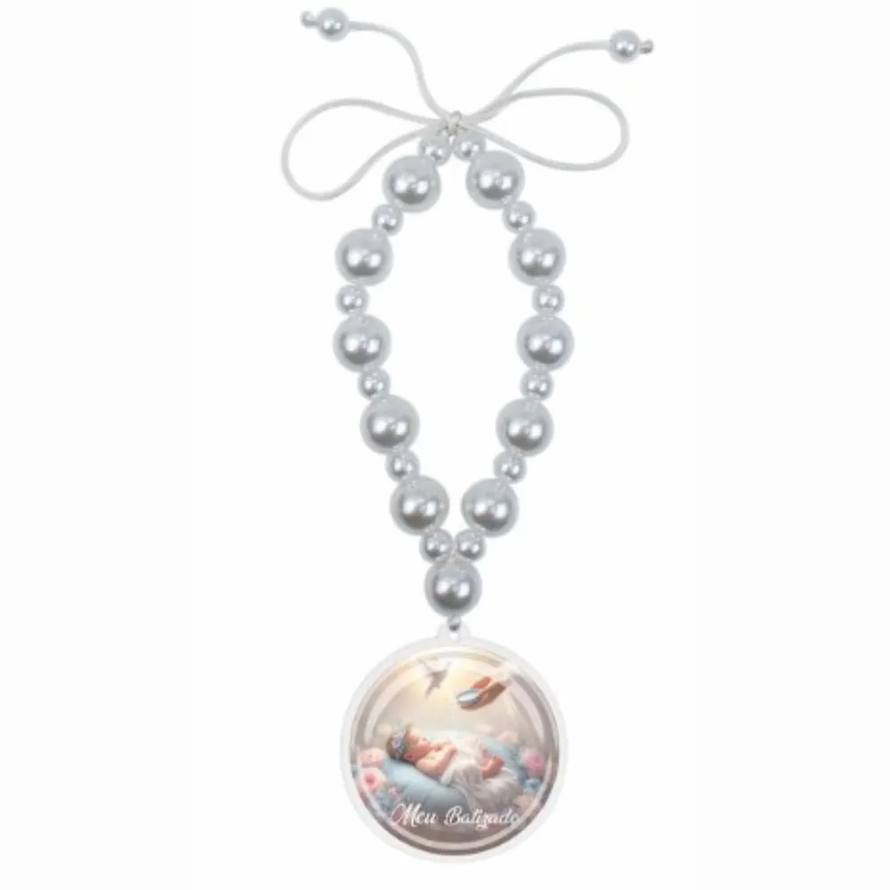 Lembrança de Batizado Dezena de Berço com laço Imagem