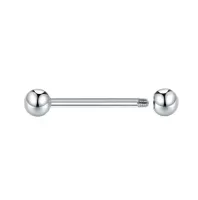 Barbell em TITÂNIO MAMILO 1.6mm - ROSCA EXTERNA TIT01