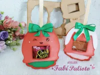 G1.896 Gabarito de Moldes  em MDF Maça do Amor Porta Bombom