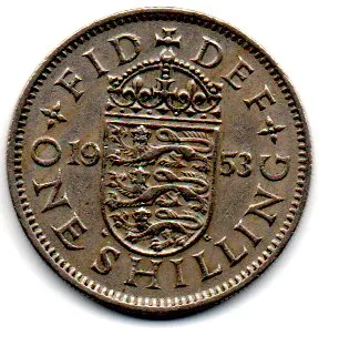 Reino Unido - 1953 - 1 Shilling - MBC Imagem