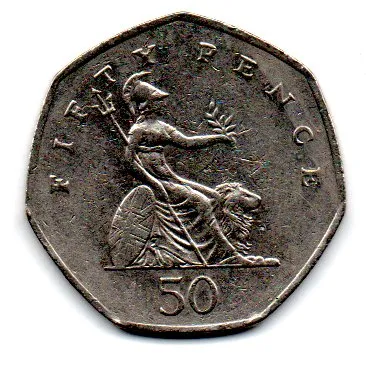Reino Unido - 1998 - 50 Pence - MBC Imagem