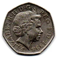 Reino Unido - 1998 - 50 Pence - MBC - Foto 2