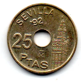 Espanha - 1992 - 20 Pesetas - Comemorativa - Expo 92 - Sevilla - La Giralda