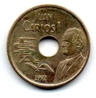 Espanha - 1992 - 20 Pesetas - Comemorativa - Expo 92 - Sevilla - La Giralda - Foto 2