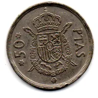 Espanha - 1980 (Data Dentro das Estrelas) - 50 Pesetas - Foto 2