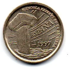 Espanha - 1997 - 5 Pesetas - Comemorativa - Islas Baleares - Sob Imagem