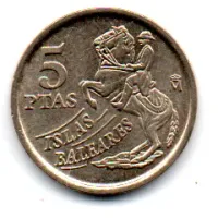 Espanha - 1997 - 5 Pesetas - Comemorativa - Islas Baleares - Sob - Foto 2