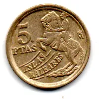 Espanha - 1997 - 5 Pesetas - Comemorativa - Islas Baleares - Foto 2