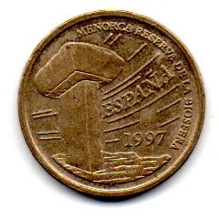 Espanha - 1997 - 5 Pesetas - Comemorativa - Islas Baleares - MBC Imagem