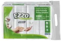 Interfolha Ezzo Comercial 21x19cm – Pacote com 1000 Folhas | Resistente | Para Dispenser