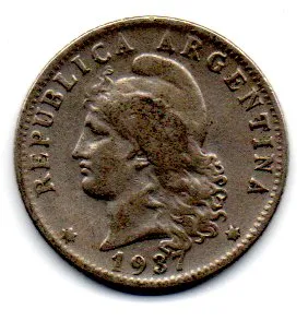 Argentina - 1937 - 20 Centavos