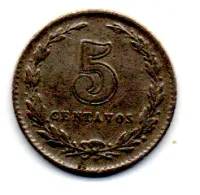 Argentina - 1929 - 5 Centavos - Foto 2