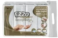 Interfolha Ezzo Exceptional 21x19cm – Pacote com 1000 Folhas | 2 Dobras | Macia e Resistente