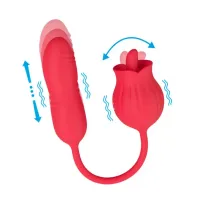 VIBRADOR CLITORIANO DUPLO COM FLOR MLVA1759