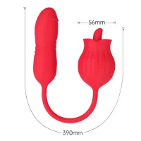 VIBRADOR CLITORIANO DUPLO COM FLOR MLVA1759 - Foto 3