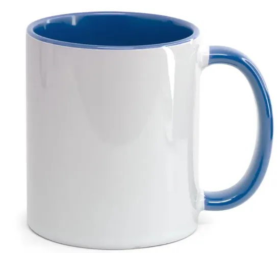 CANECA BRANCA ALÇA E INTERIOR AZUL LILAS (Sem caixinha)
