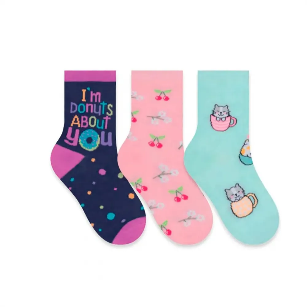 Kit Meias Infantil Cano Médio Selene