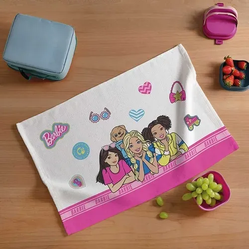  Kit 02 Toalhas Para Lancheira 45x65cm  BARBIE Imagem