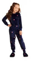 Pijama Infantil Fleece Corações