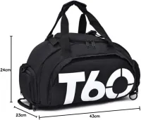 Mochila Mala T60 Para Academia Natação Camping na Cor Preta - Foto 8