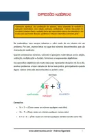 182 - Matemática - Expressões Algébricas - 7º ano - PDF com 15 páginas - Foto 2