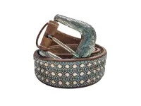 Ref: GH02 - Cinto Country Feminino de Strass Golden Horse - Cor Havana