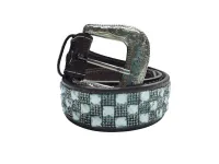 Ref: GH01 - Cinto Country Feminino de Strass Golden Horse - Cor Pinhão
