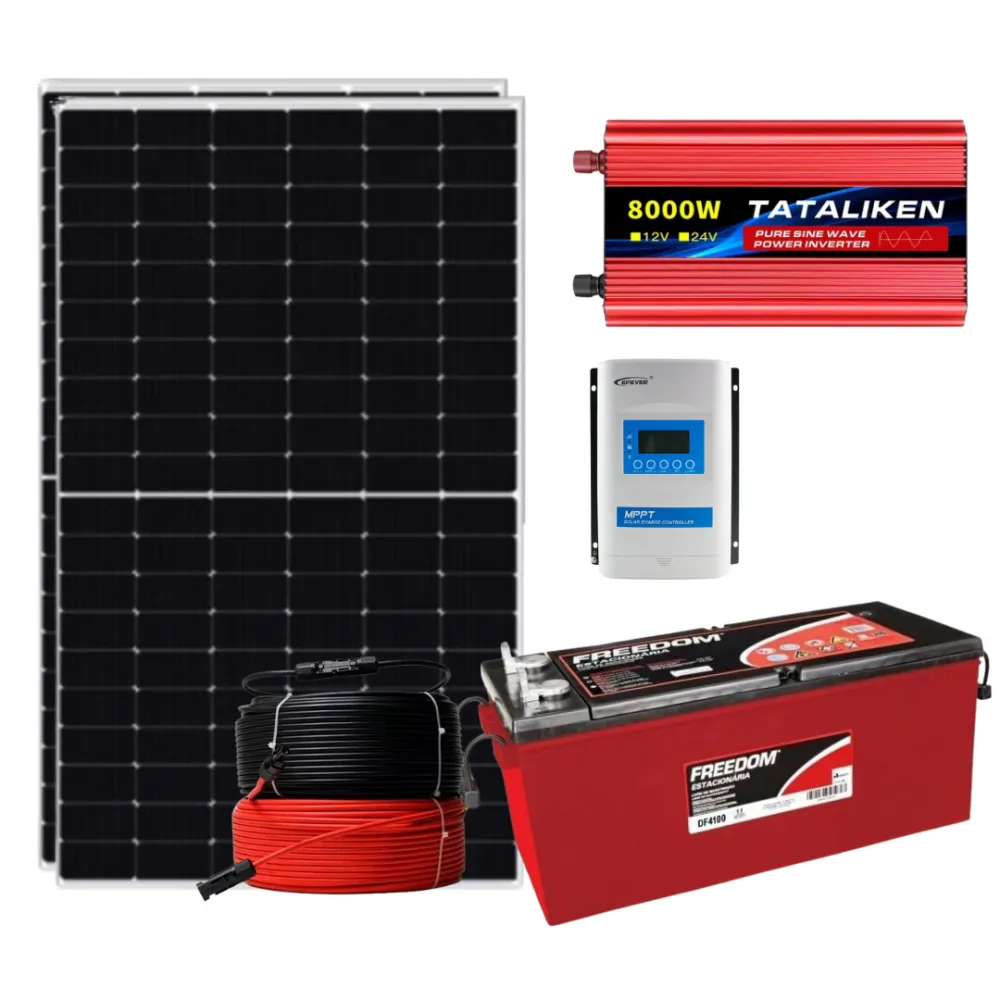 Kit Gerador de Energia Solar Off Grid 870Wp Imagem